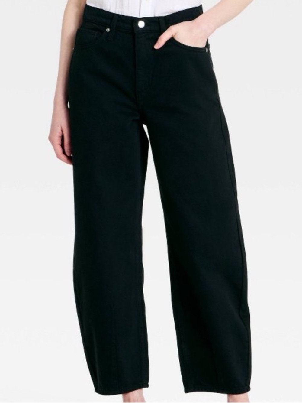 Women's High-Rise Easy Barrel Jeans -
Universal Thread™ Black